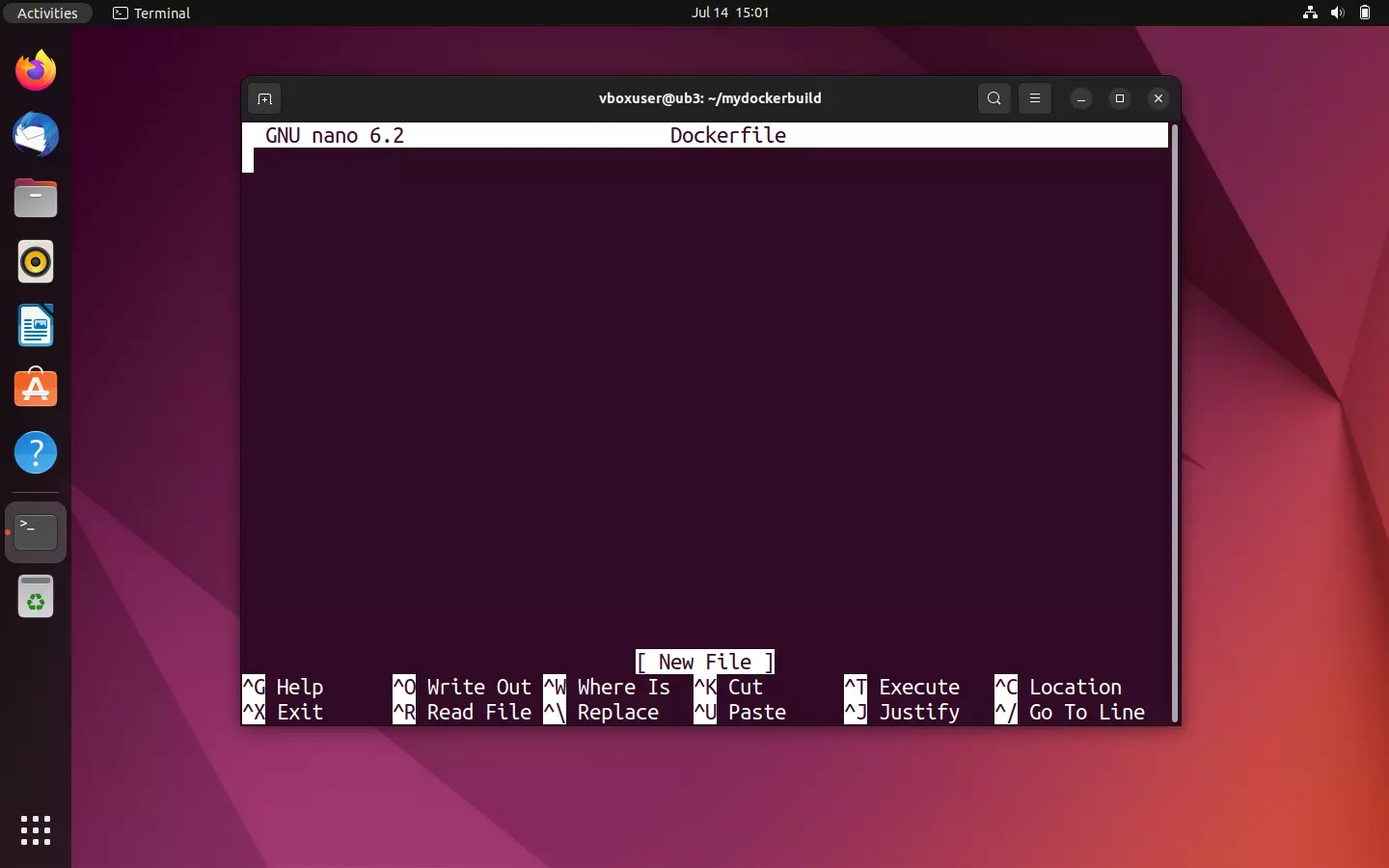 Terminal Ubuntu: crear archivos de texto con Nano