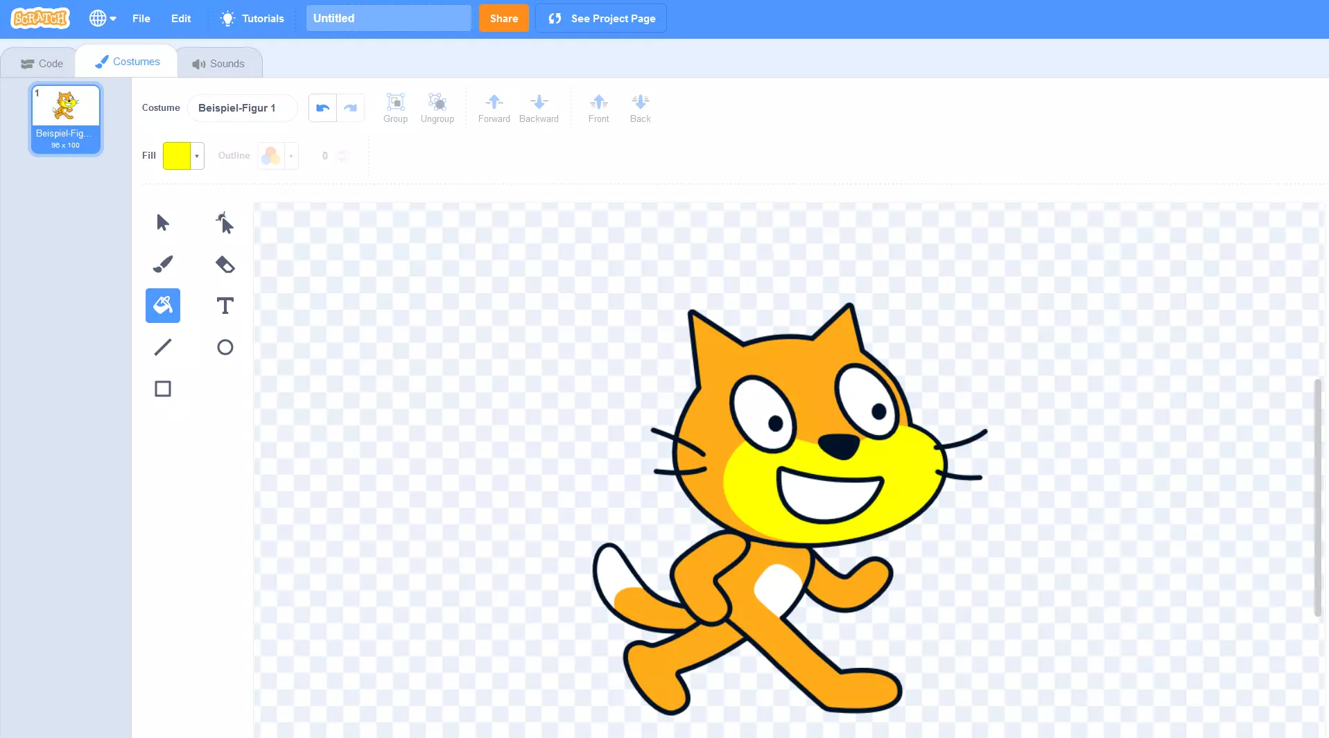 Scratch: editor de disfraces