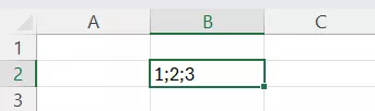 Excel: celda de ejemplo con separadores (punto y coma)