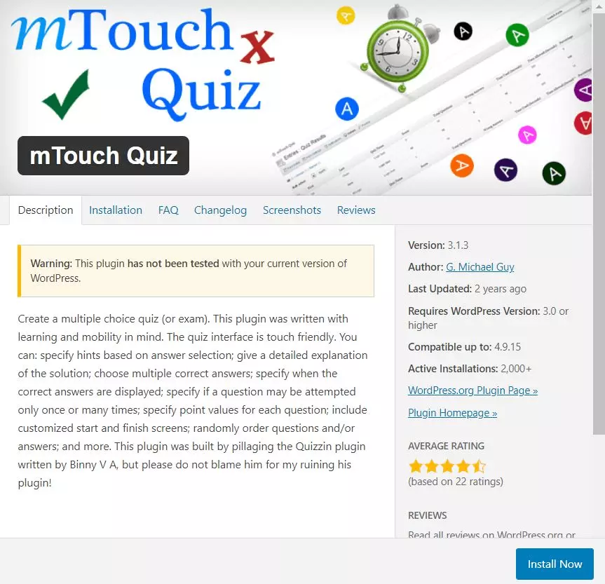 el plugin para quiz de WordPress mTouch Quiz