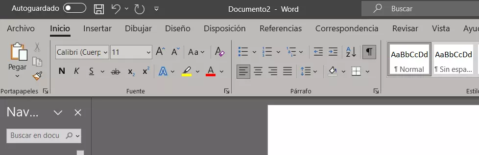 Este es el aspecto que tiene cuando haces clic en “Archivo” en Word