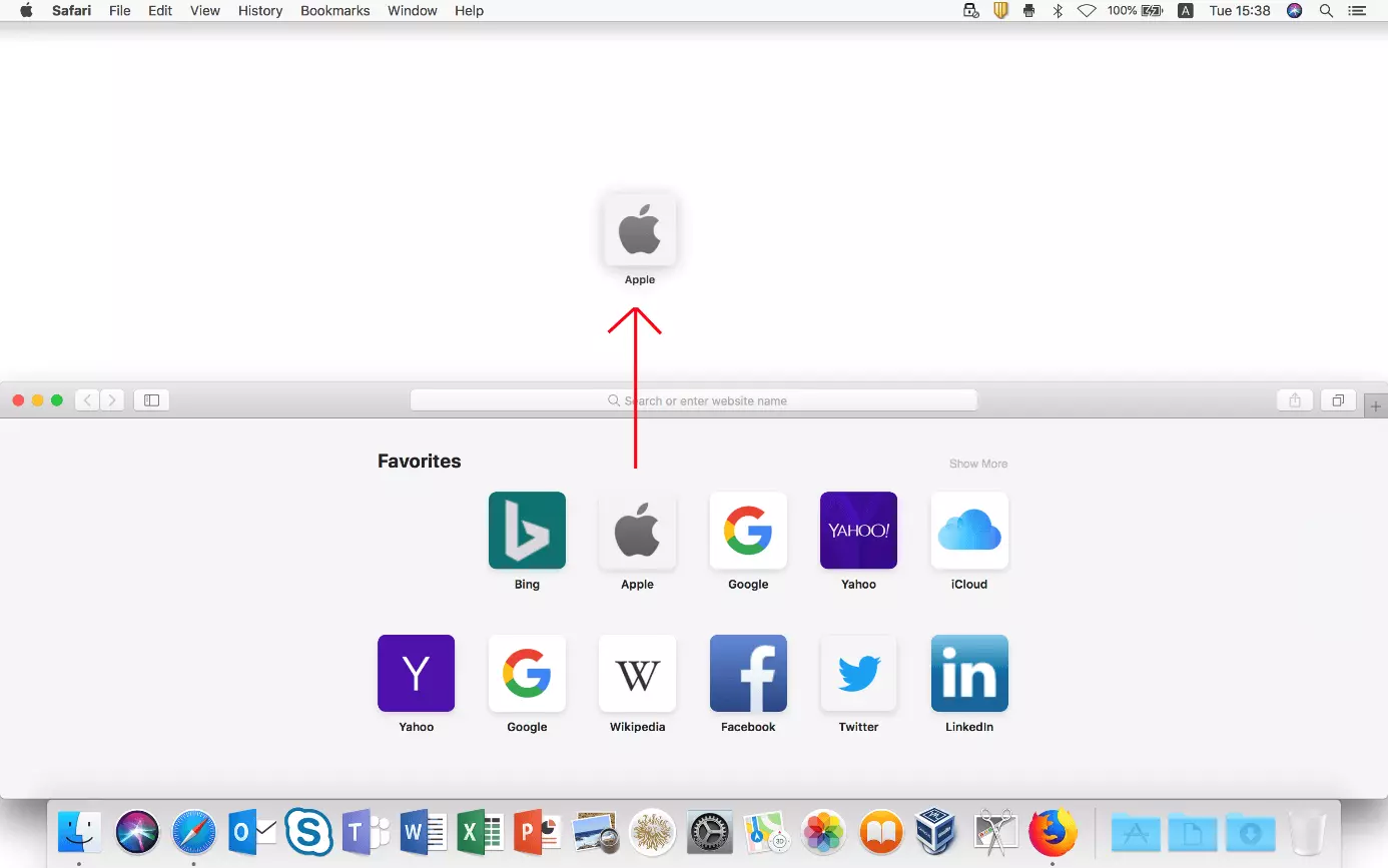 Safari y escritorio en macOS