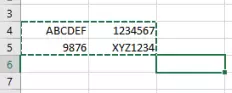 Excel: recortar zona de celdas