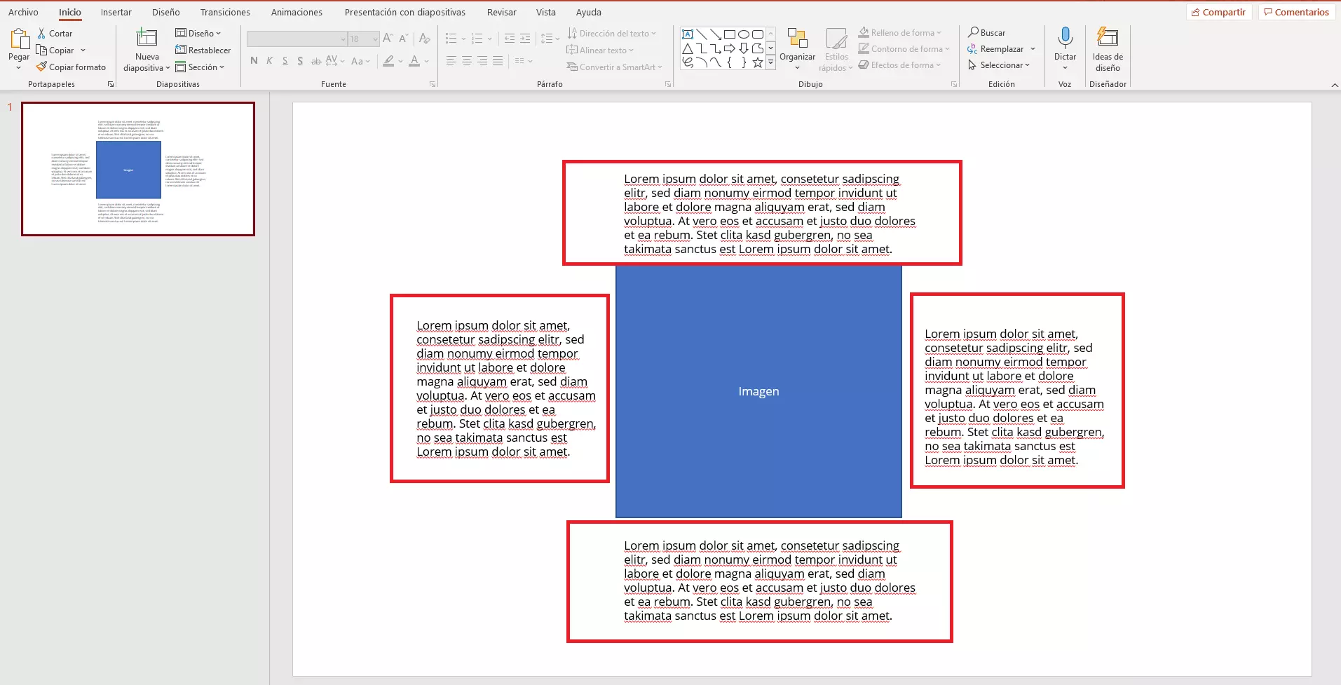 PowerPoint: colocar texto alrededor de imagen 