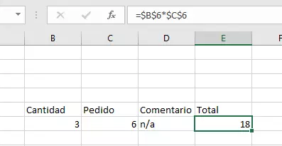 Fórmulas Excel con el símbolo $ (fijar relaciones entre celdas)