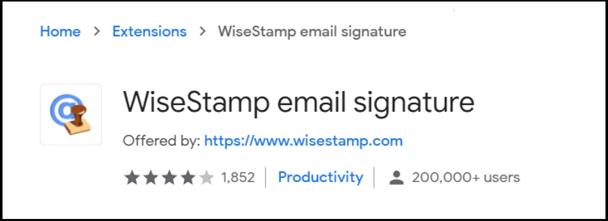 WiseStamp crea firmas de correo completamente personalizadas con foto, textos y otros datos personales