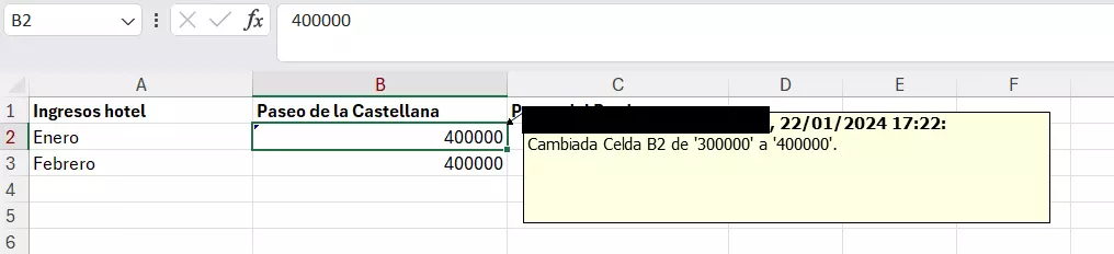 Excel: forma de resaltar los cambios