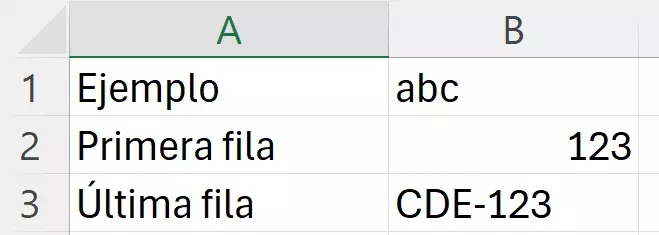 Excel: resultado del desplazamiento