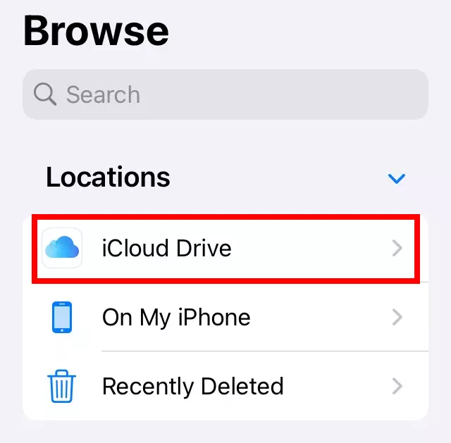 Interfaz de iCloud Drive en Mac