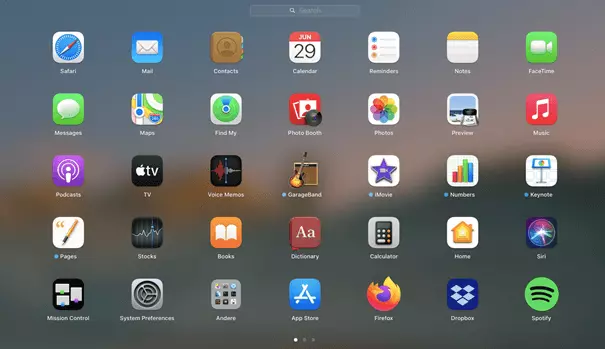 Visión general del Launchpad en el Mac