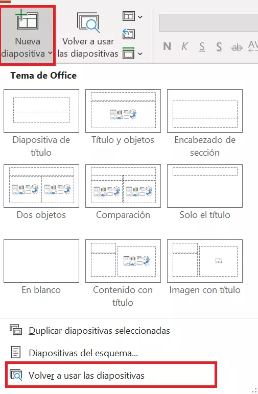 Recuperar un PowerPoint no guardado: volver a utilizar diapositivas