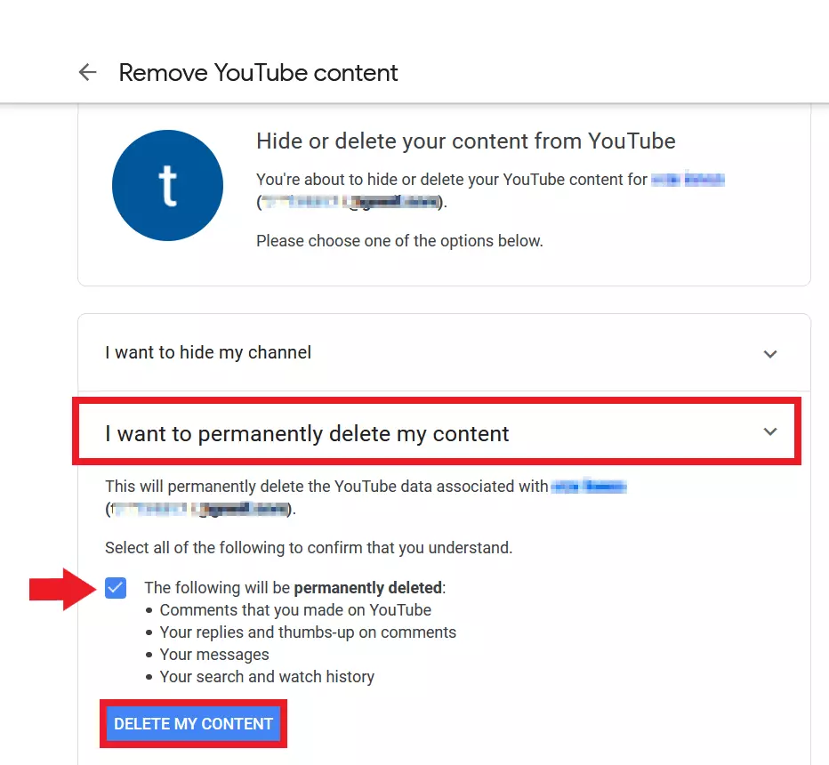 YouTube: eliminar permanentemente los contenidos de tu canal