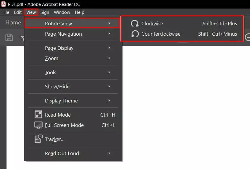 Adobe Acrobat Reader: rotar vista de un PDF