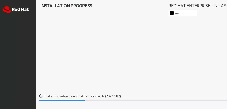 Captura del proceso de instalación