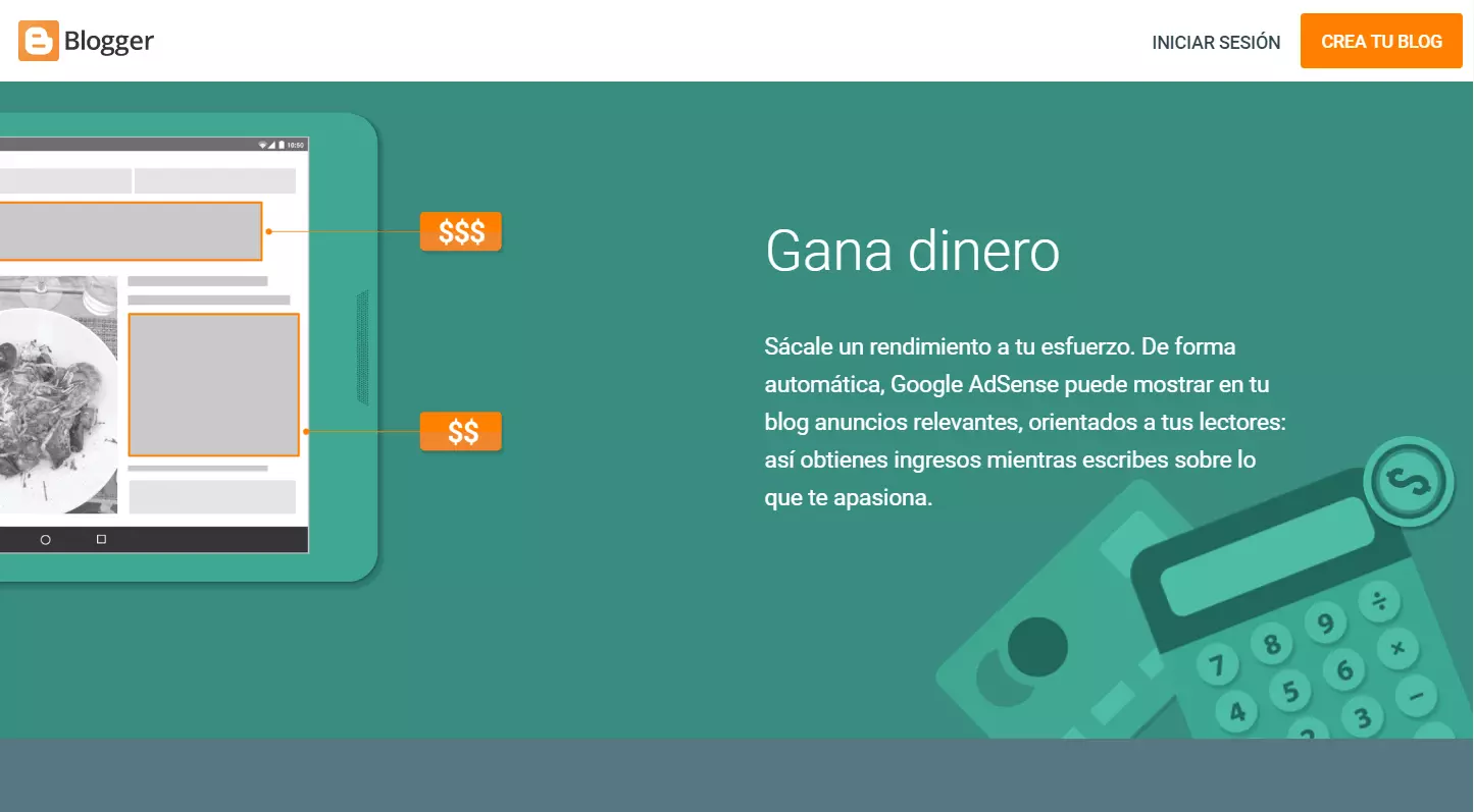 Crea un blog y gana dinero con blogger.com