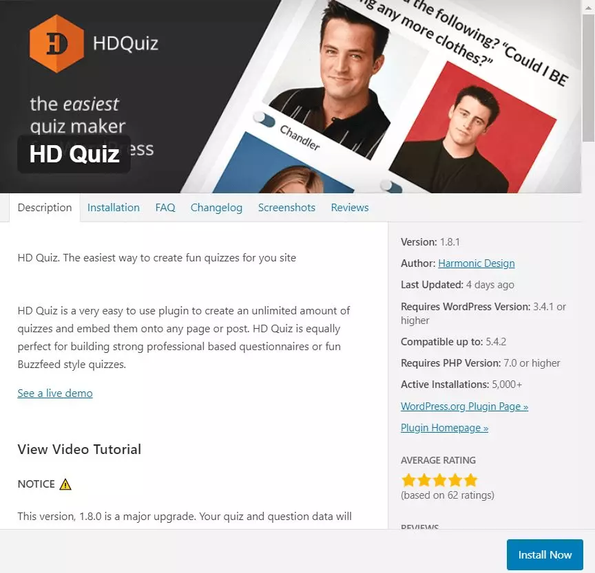 el quiz plugin para WordPress HD Quiz