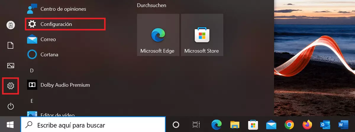 Windows 10: abrir la configuración de Windows