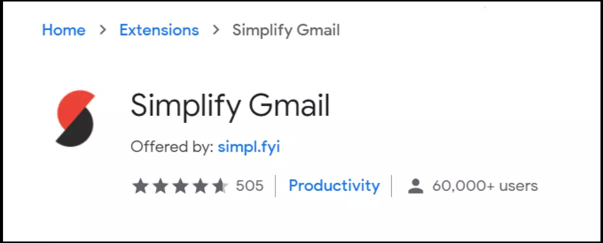 Simplify Gmail reduce las funciones de Gmail a lo esencial