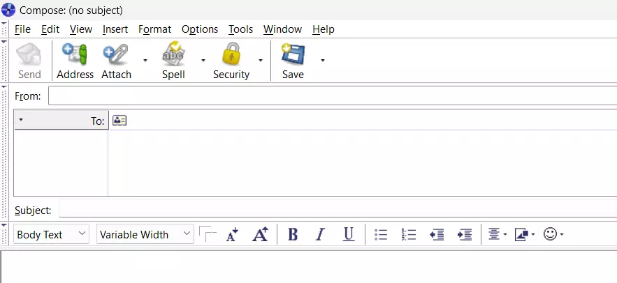 Alternativas a Outlook: SeaMonkey. Vista de la interfaz de correo