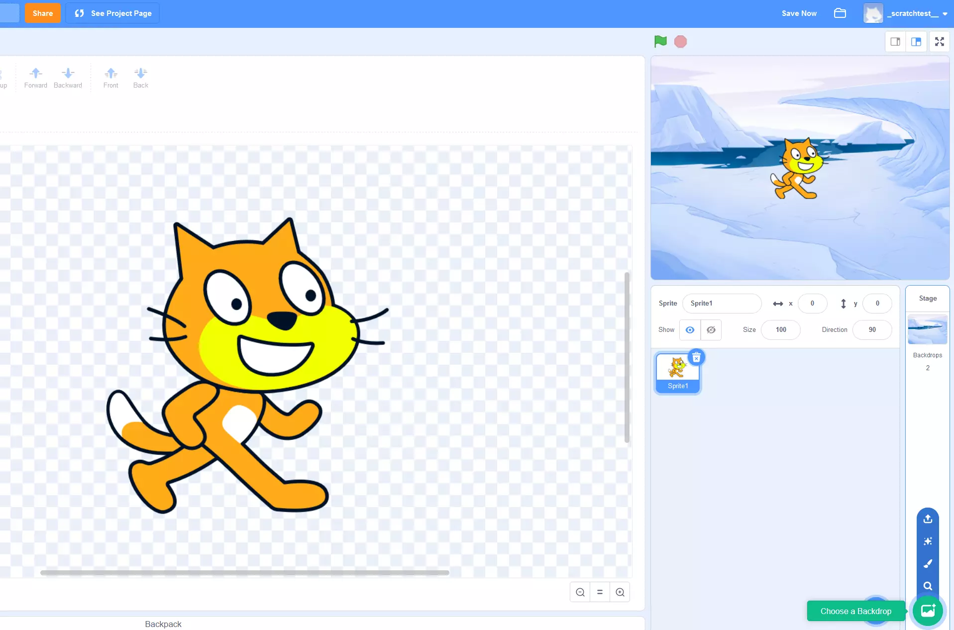 Programação Scratch permite adicionar imagem de fundo às figuras