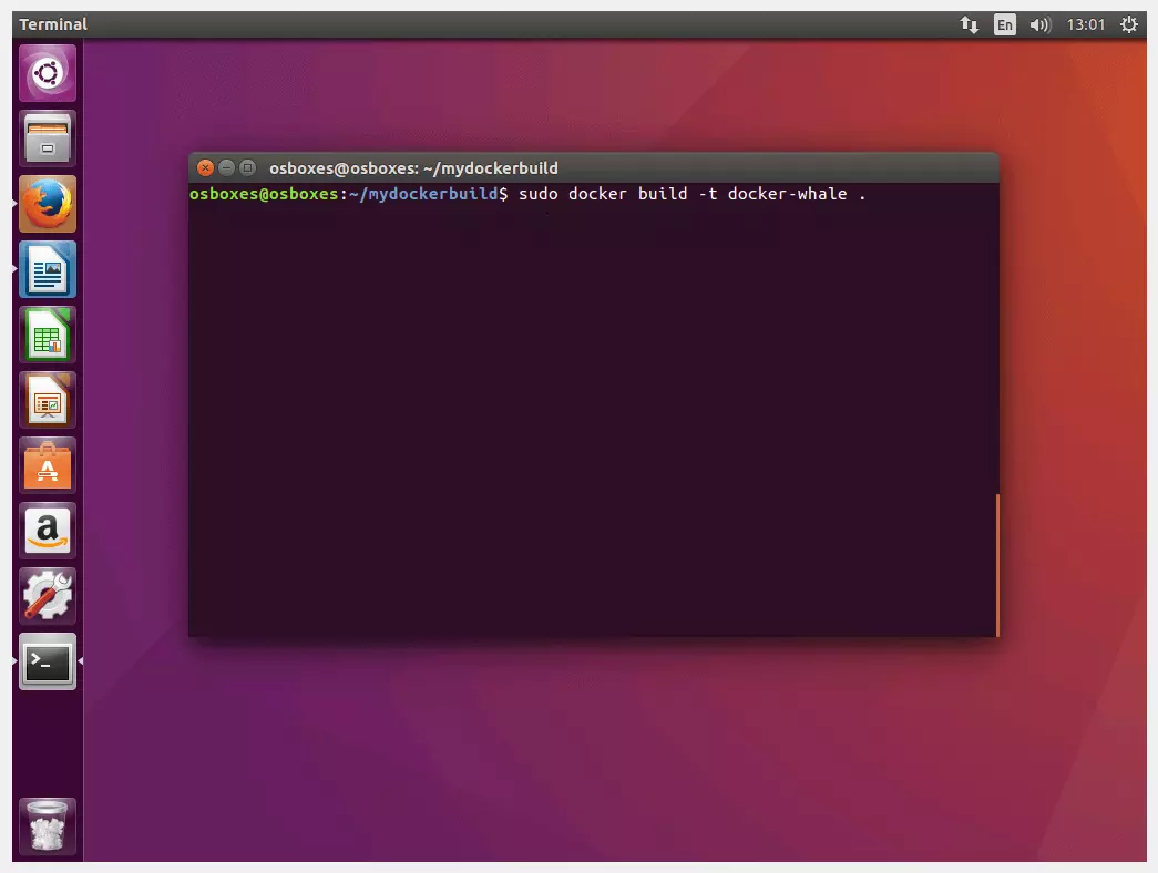 Criação de imagem no terminal do Ubuntu