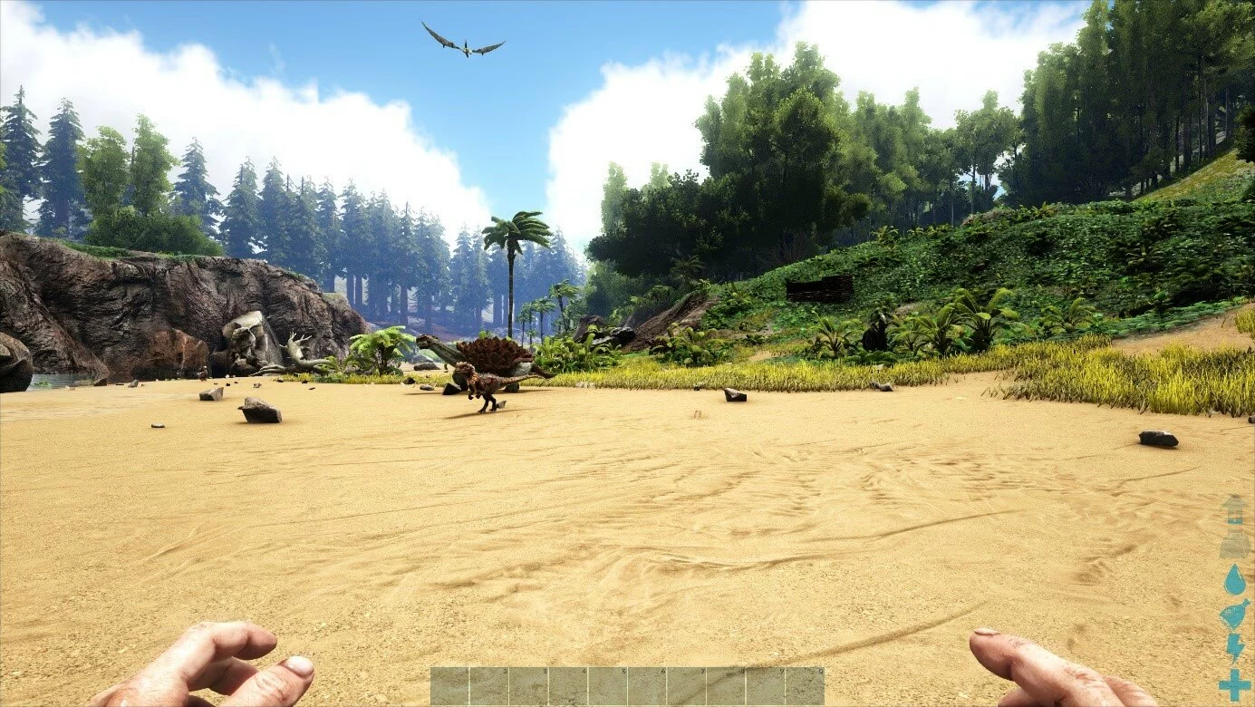 Cena do jogo ARK: Survival Evolved