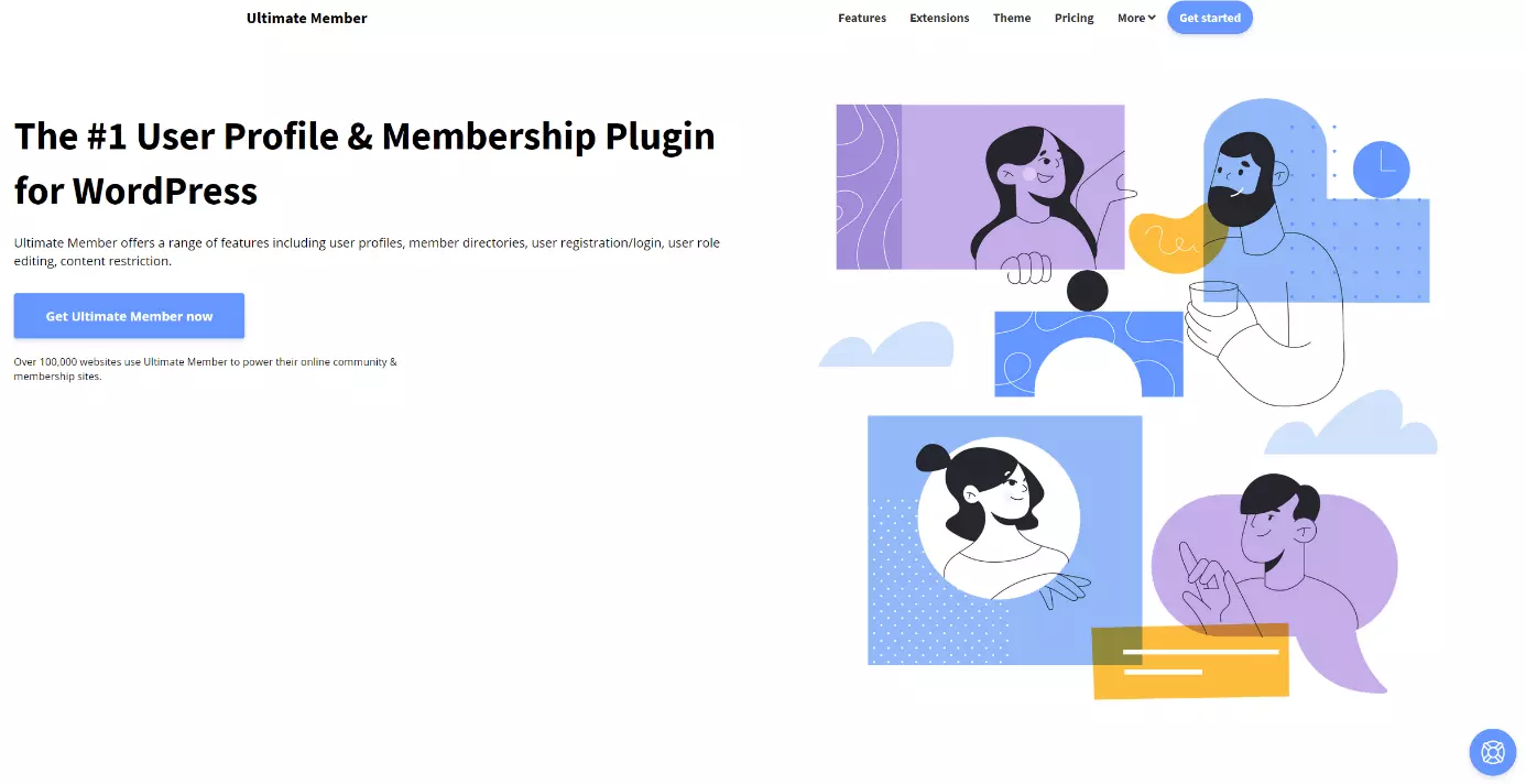 Site do plugin para WordPress Ultimate Member