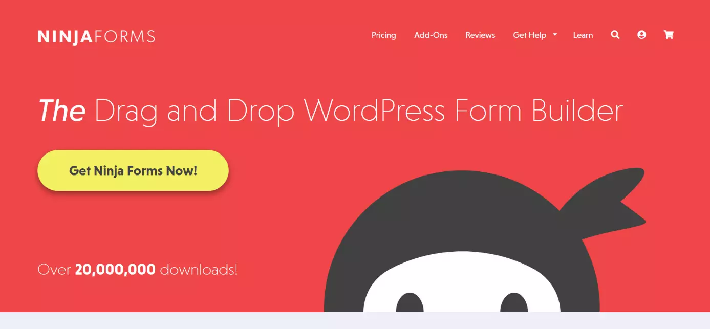 Site do plugin para WordPress Ninja Forms