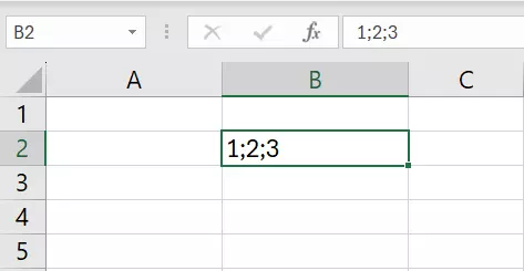 Planilha do Excel exibe célula com valores separados por delimitadores