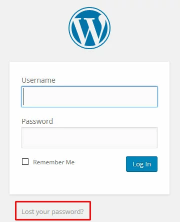 Recuperação de senha na página de login WordPress