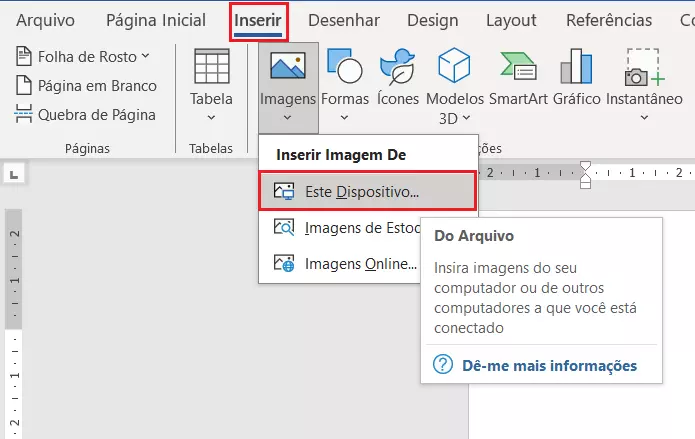 Insira uma assinatura digital Word como imagem