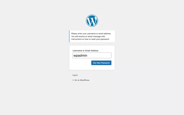 Redefinir senha do WordPress admin login