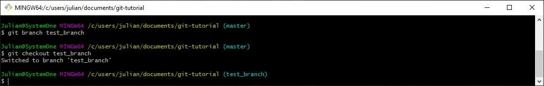 Tutorial Git: alternar entre branches no Git-Bash