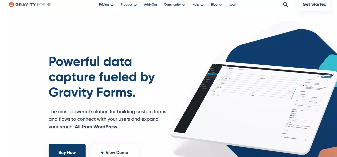 Site do plugin para WordPress Gravity Forms