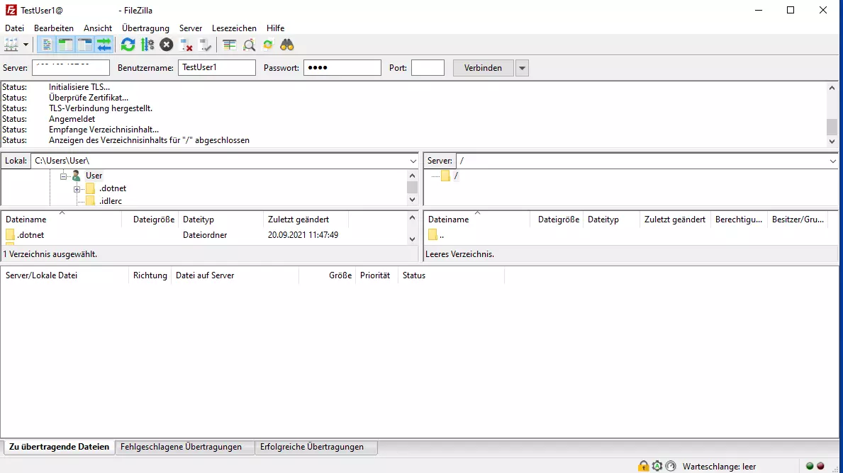 Cliente FileZilla