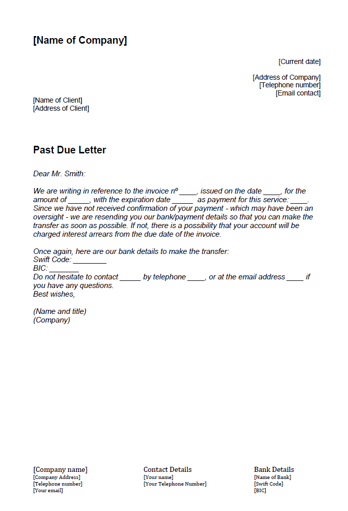 How To Write A Past Due Letter IONOS